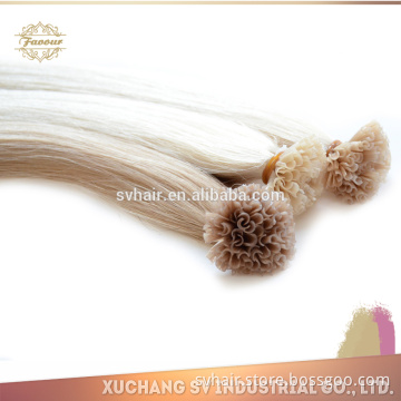 high quality 100% human hair factory price wholesale blonde remy u tip keratin human hair extension